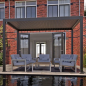 Preview: MIRADOR Pergola Anthrazit 360x360x250cm